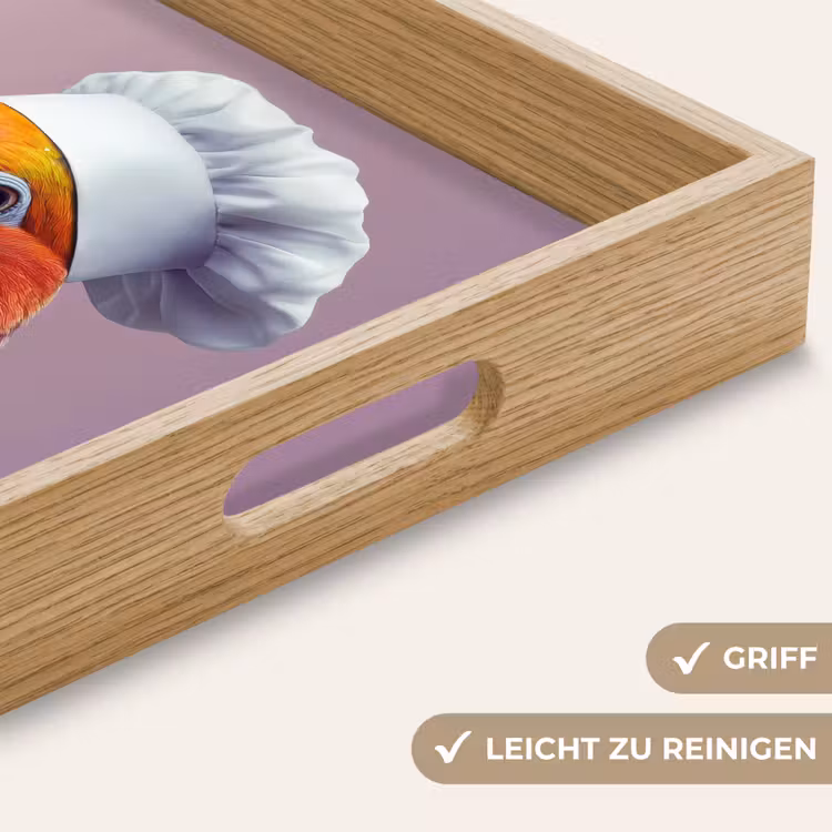 Tablett - Papagei - Kochmütze - Neugierig - Vogel — 8