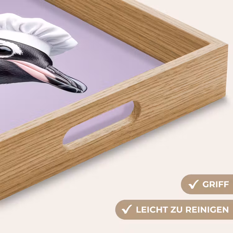 Tablett - Pinguin - Kochmütze - Süß - Lila — 8