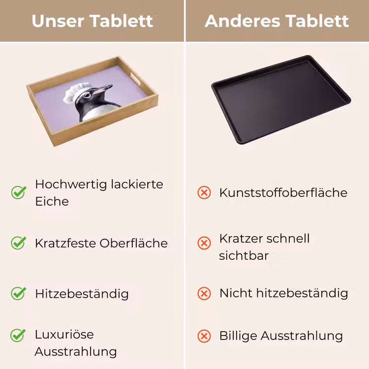 Tablett - Pinguin - Kochmütze - Süß - Lila — 9