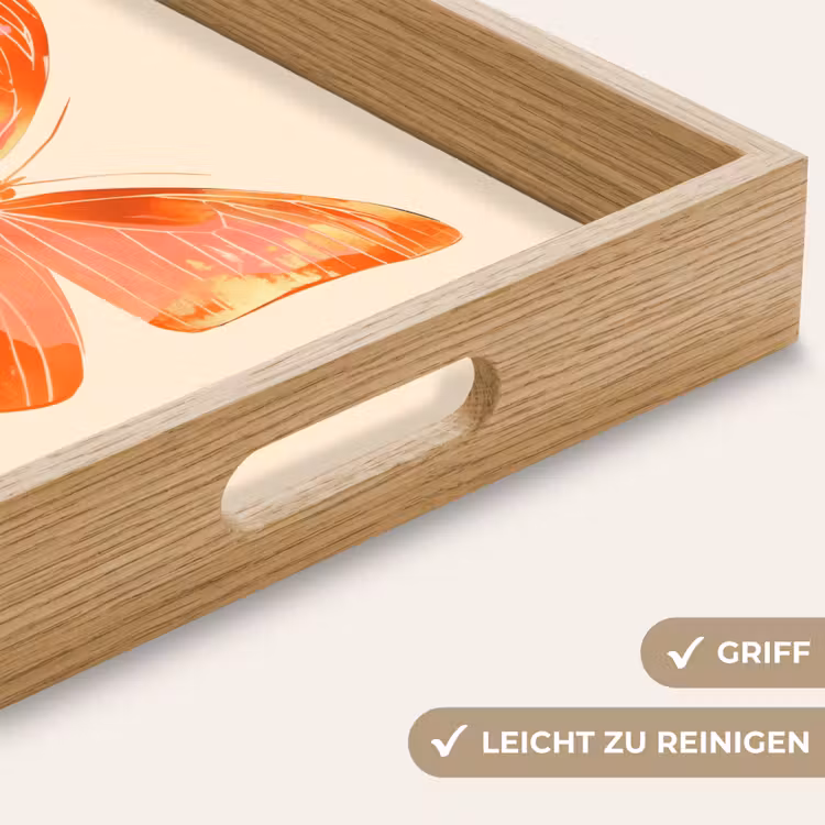Tablett - Schmetterling - Minimalistisch - Rosa — 8