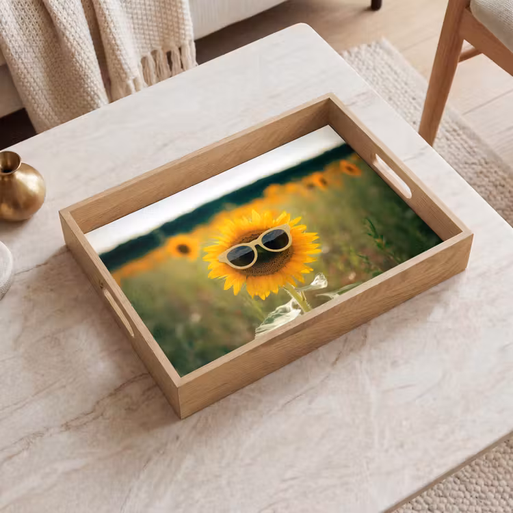 Tablett - Sonnenblume - Feld - Sonnenbrille — 2