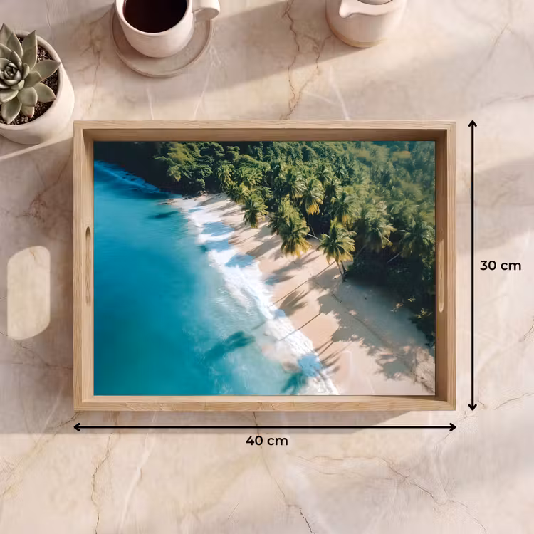 Tablett - Tropisch - Strand - Wasser - Palmen — 7