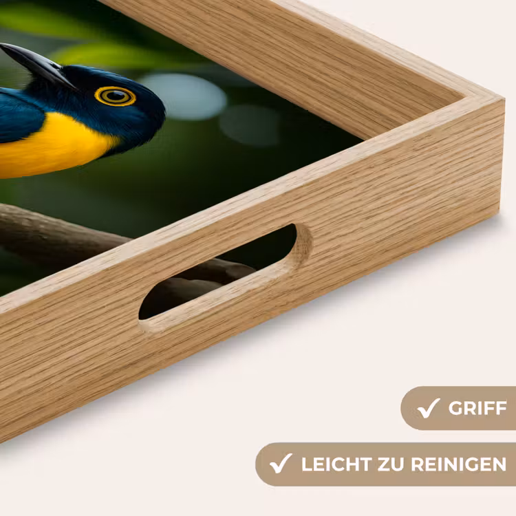 Tablett - Vogel - Zweig - Gelb - Blätter — 8
