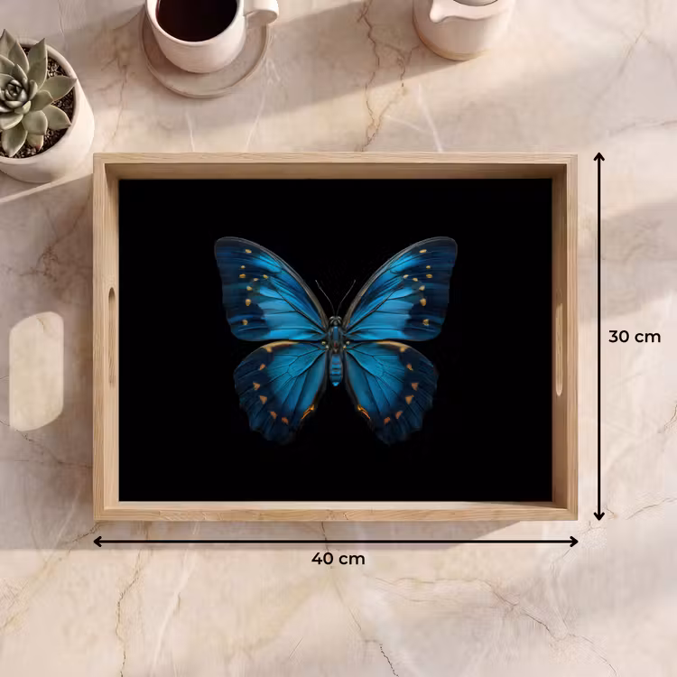 Tablett - Schmetterling - Blau - Kontrast — 7
