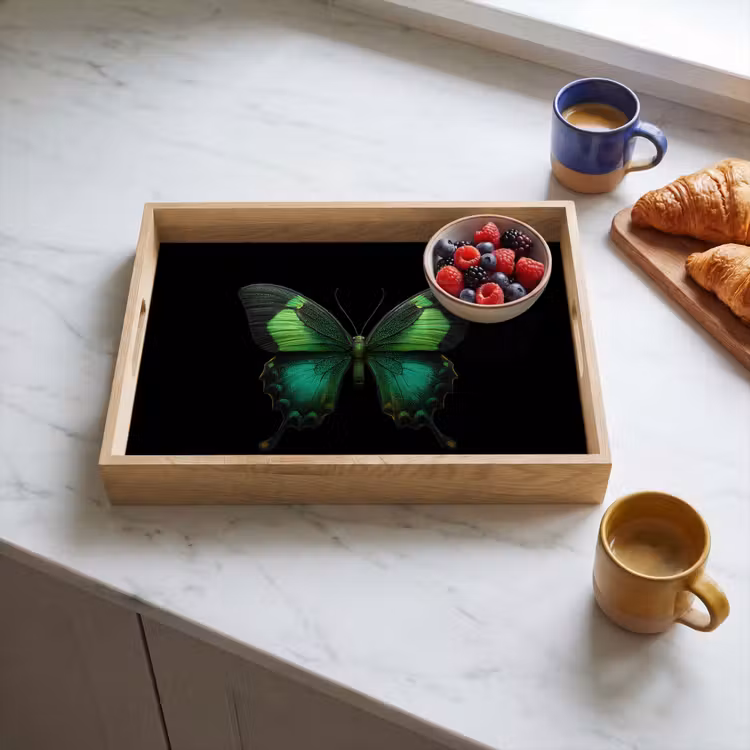 Tablett - Schmetterling - Grün - Blickfang — 3