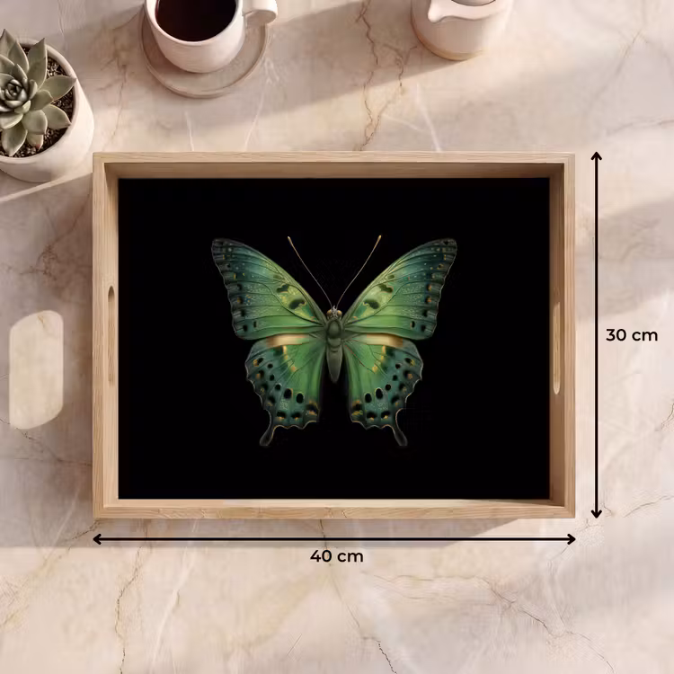 Tablett - Schmetterling - Grün - Tiefe — 7