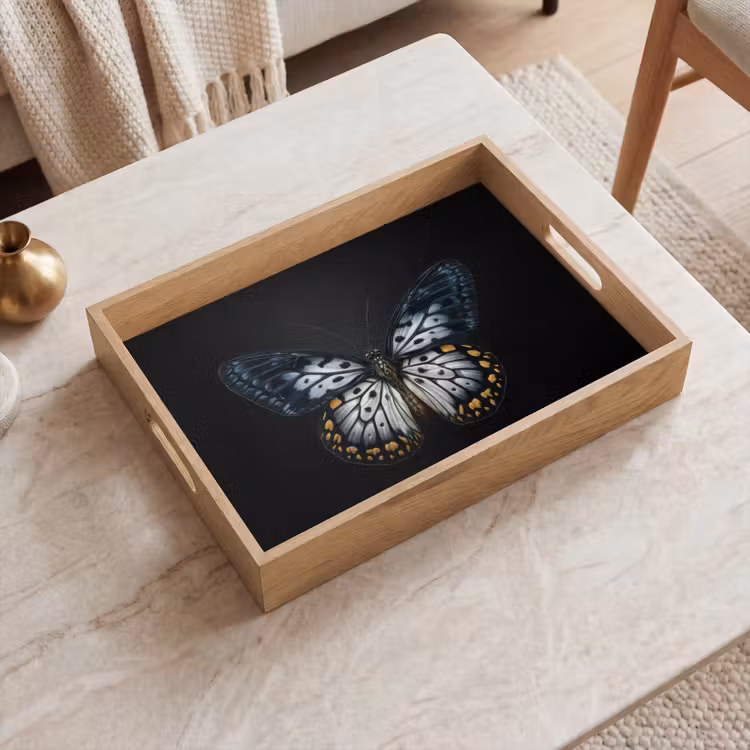 Tablett - Schmetterling - Monochrom - Balance — 2