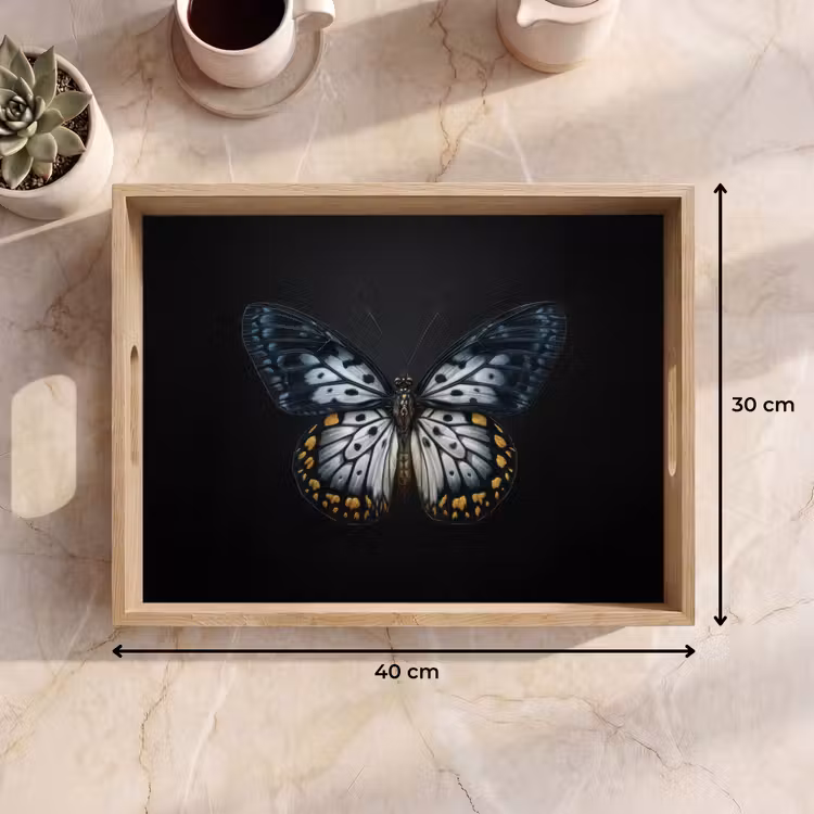 Tablett - Schmetterling - Monochrom - Balance — 7