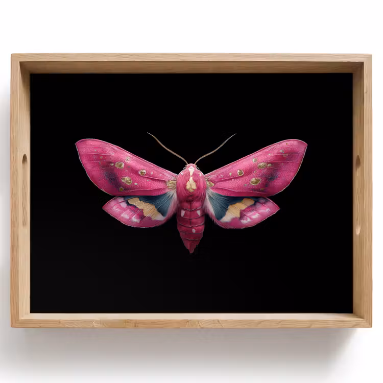 Tablett - Schmetterling - Rosa - Motte — 1