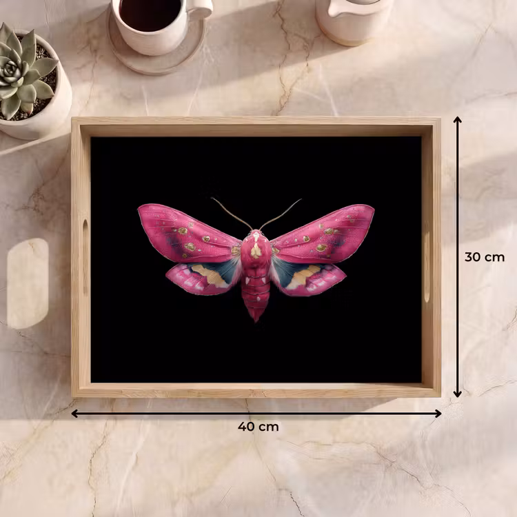 Tablett - Schmetterling - Rosa - Motte — 7