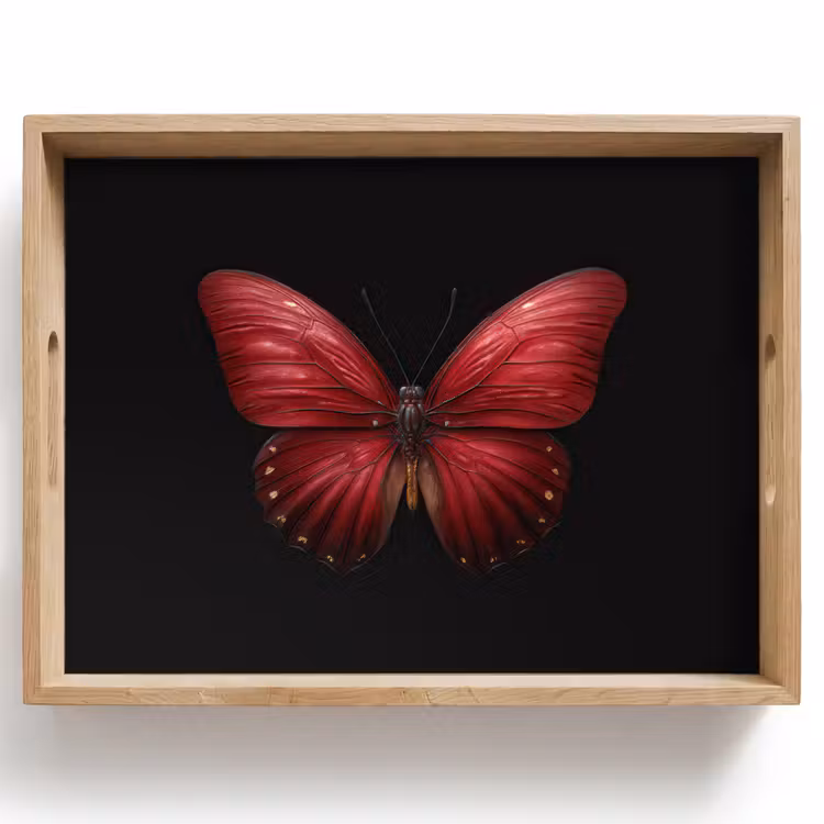 Tablett - Schmetterling - Rot - Minimalistisch — 1
