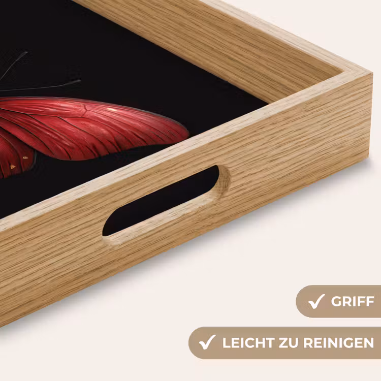 Tablett - Schmetterling - Rot - Minimalistisch — 8