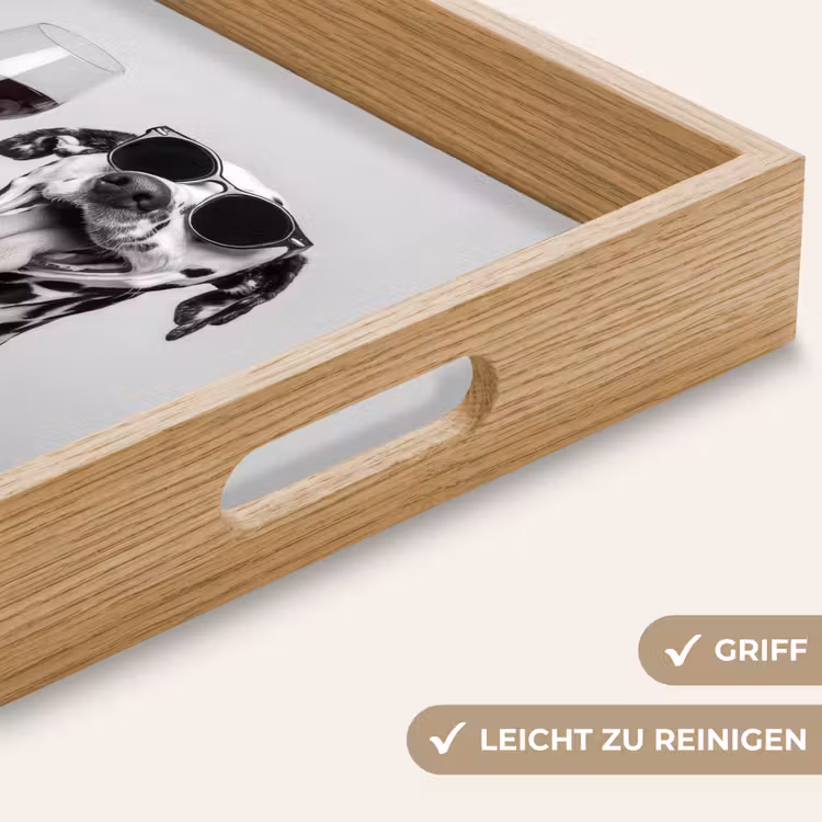 Tablett - Sonnenbrille - Dalmatiner - Weinglas - Zunge — 8
