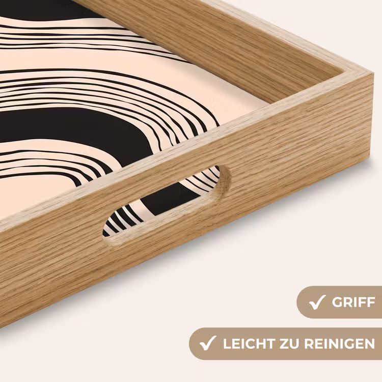 Tablett - Waves - Schwarz - Sand — 8