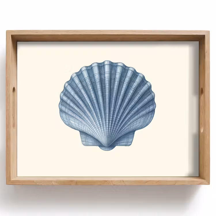 Tablett - Rippung - Blau - Schale — 1