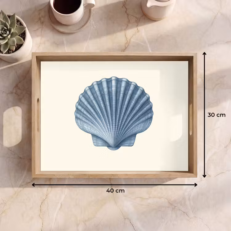 Tablett - Rippung - Blau - Schale — 7