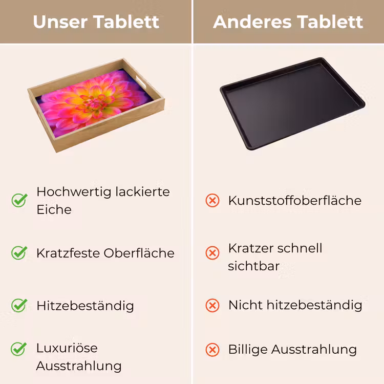Tablett - Rosa - Dahlie - Farbenfroh — 9