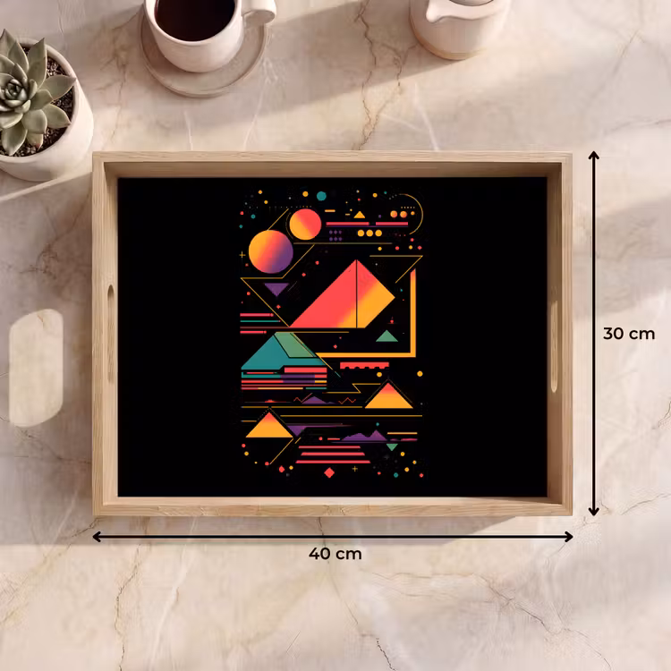 Tablett - Pyramiden - Kreise - Neonfarben - Geometrisch — 7
