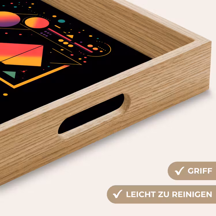 Tablett - Pyramiden - Kreise - Neonfarben - Geometrisch — 8