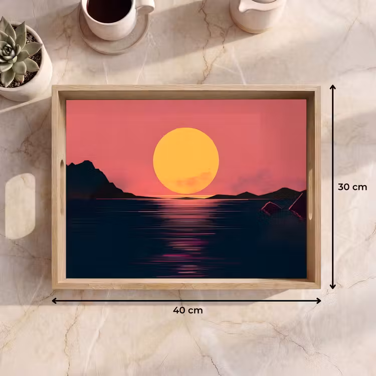 Tablett - Sonne - Gelb - Berge - Wasser — 7
