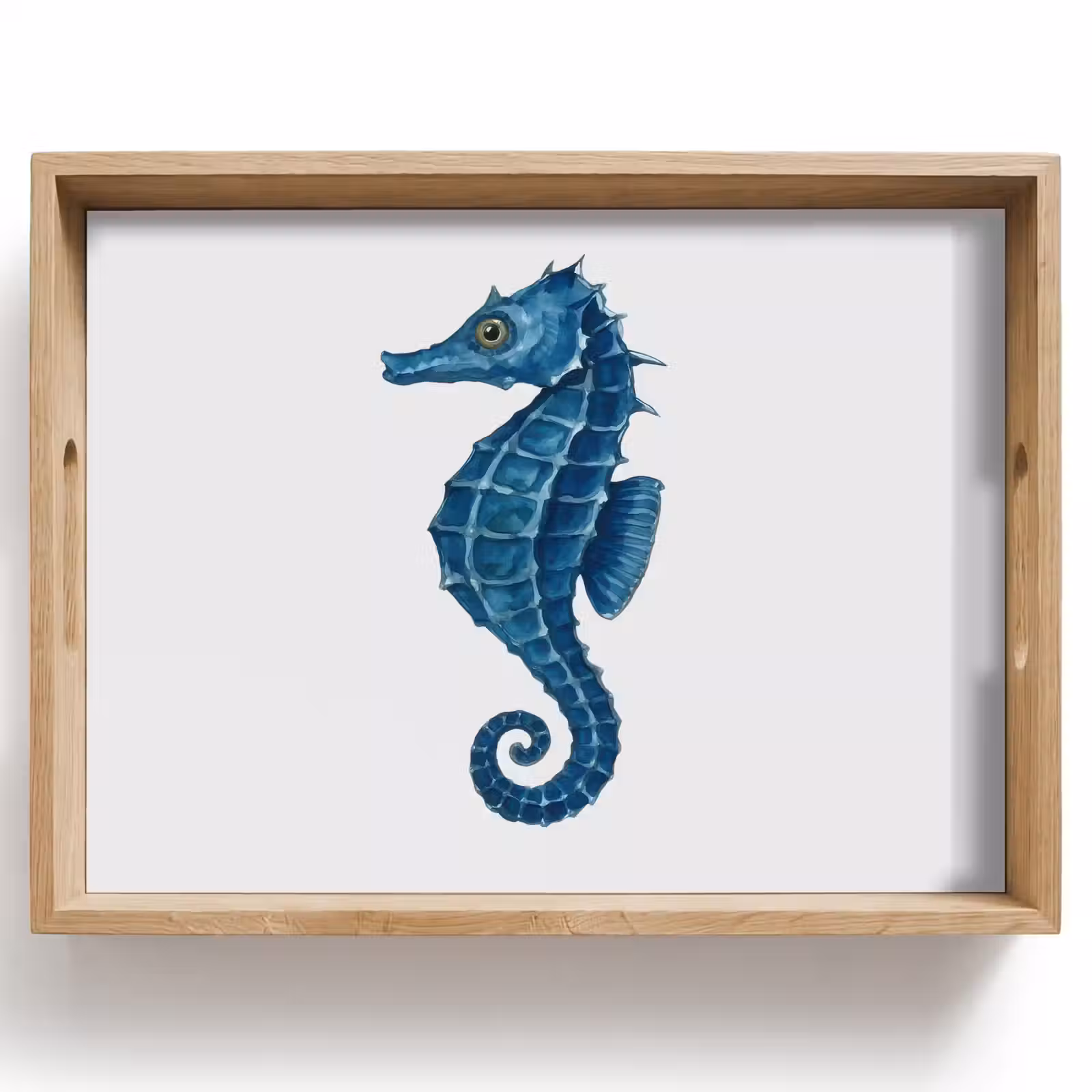 Tablett - Seepferdchen - Schwanz - Blau — 1