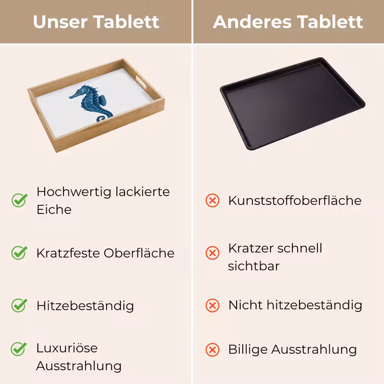 Tablett - Seepferdchen - Schwanz - Blau — 9