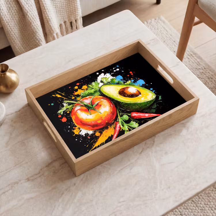 Tablett - Tomate - Avocado - Paprika - Graffiti - Farbe - Modern — 2