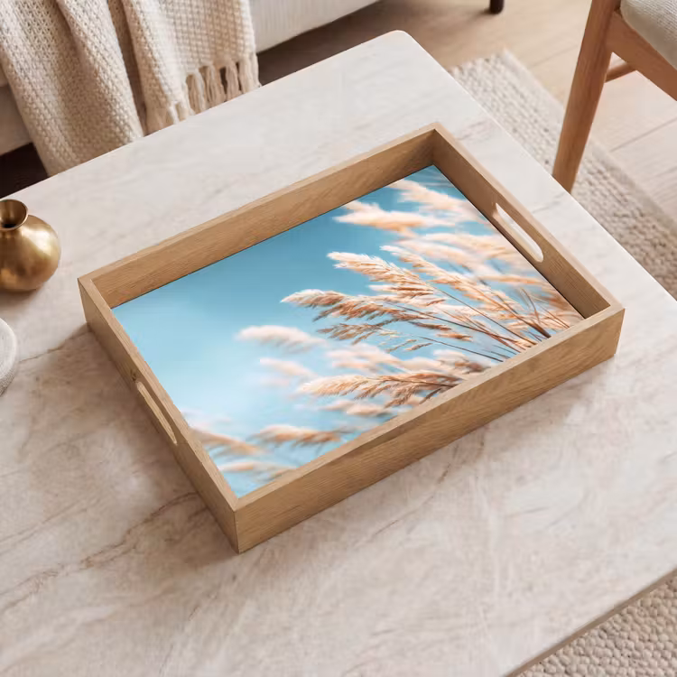 Tablett - Ziergras - Wind - Hellbraun — 2