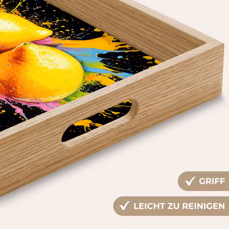 Tablett - Zitrone - Graffiti - Farbenfroh - Farbe - Modern — 8