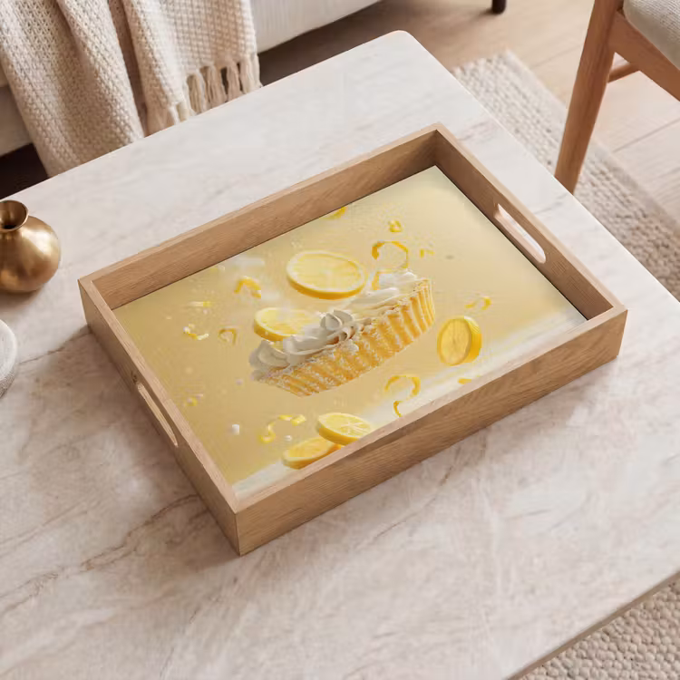 Tablett - Zitrone - Kuchen - Lebensmittel - Gelb — 2