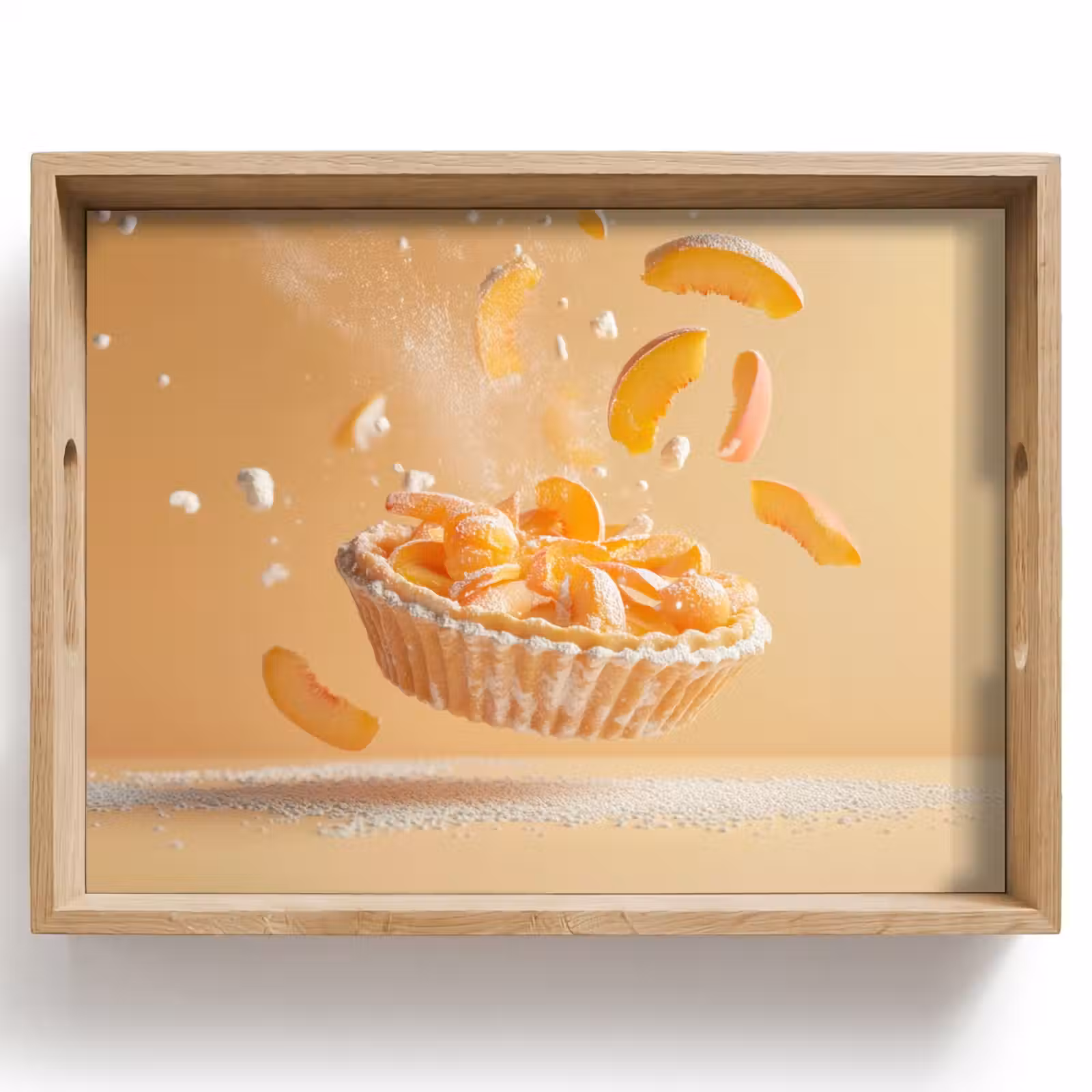 Tablett - Pfirsich - Essen - Torte - Orange — 1