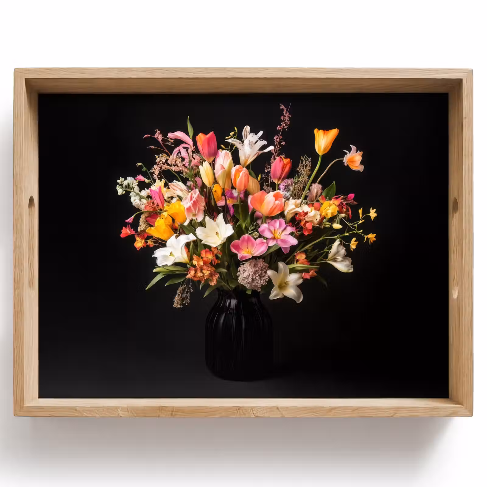 Tablett - Vase - Blumen - Tulpen — 1