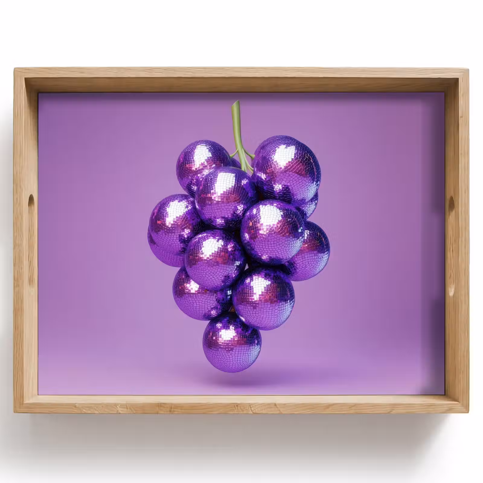 Tablett - Weintraube - Disco - Glitzer - Lila — 1