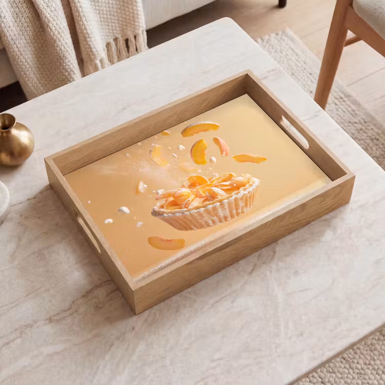 Tablett - Pfirsich - Essen - Torte - Orange — 2