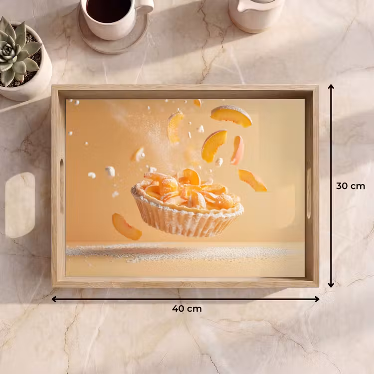 Tablett - Pfirsich - Essen - Torte - Orange — 7