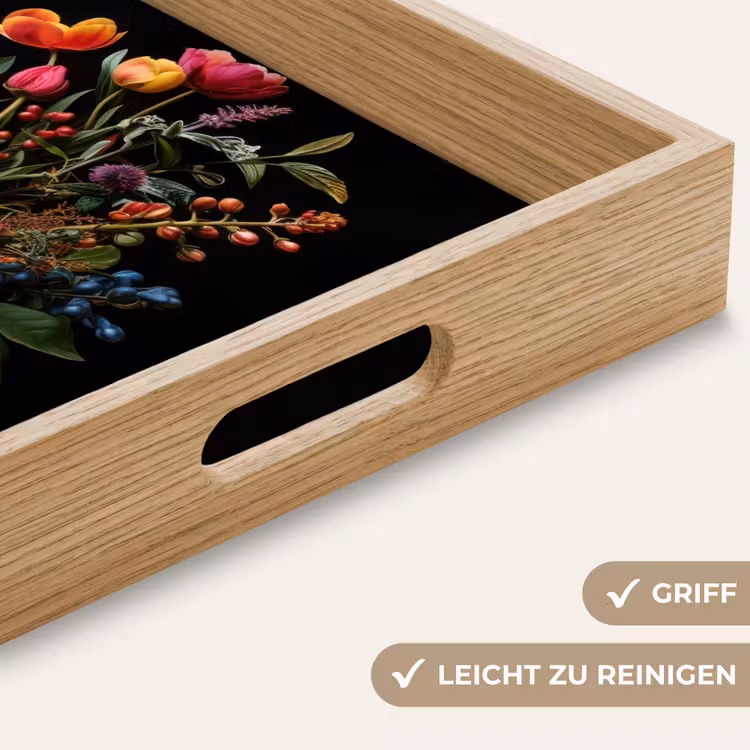 Tablett - Tulpen - Beeren - Blumenstrauß - Vase — 8