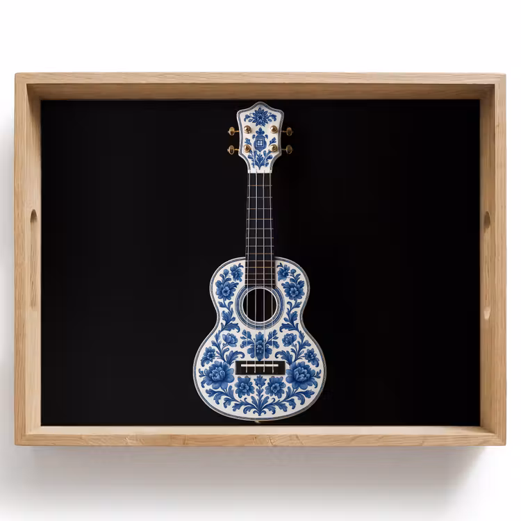 Tablett - Ukulele - Delft - Blau - Musik — 1