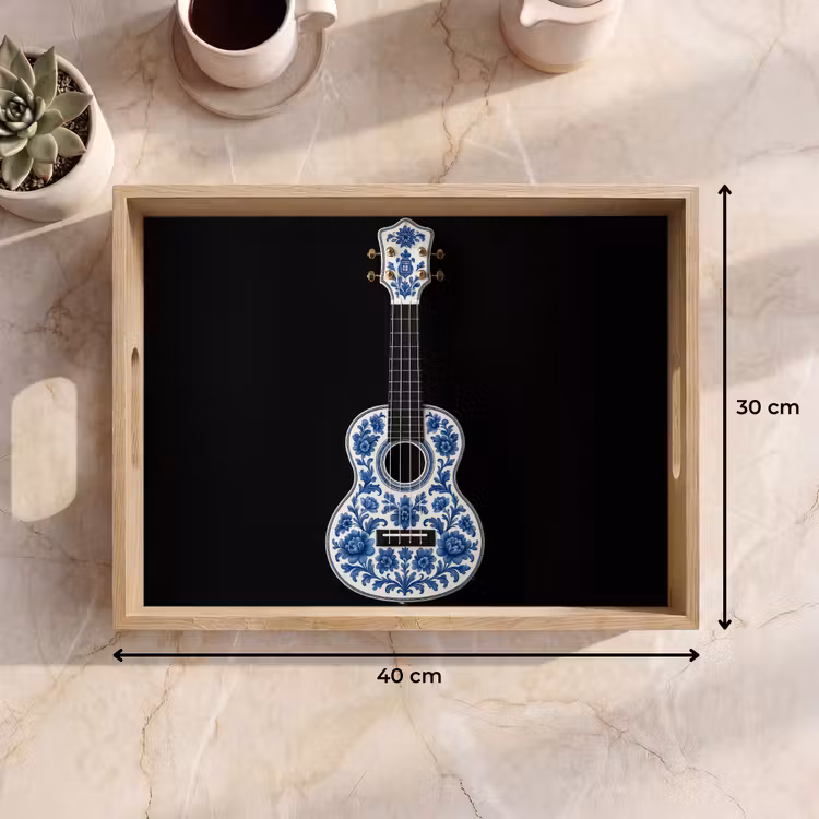 Tablett - Ukulele - Delft - Blau - Musik — 7