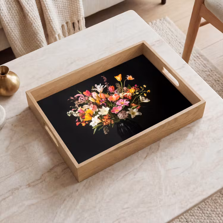 Tablett - Vase - Blumen - Tulpen — 2