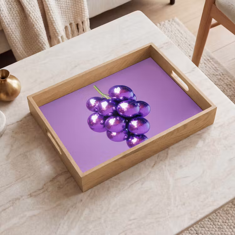 Tablett - Weintraube - Disco - Glitzer - Lila — 2