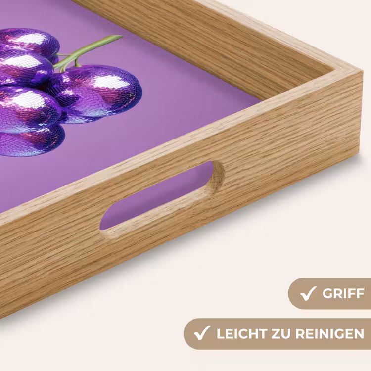 Tablett - Weintraube - Disco - Glitzer - Lila — 8