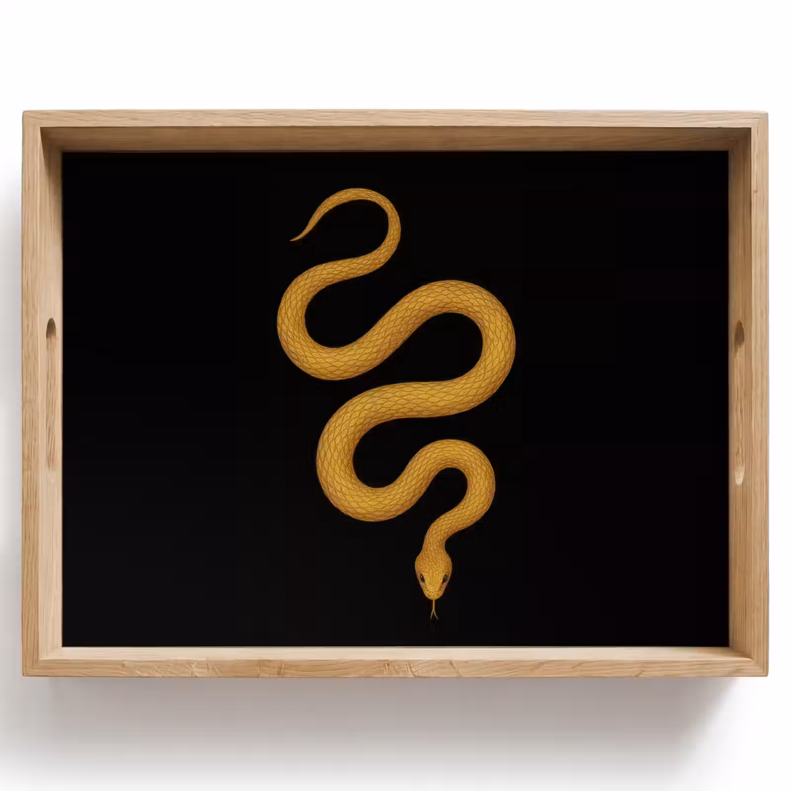 Tablett - Schlange - Minimalistisch - Gold — 1