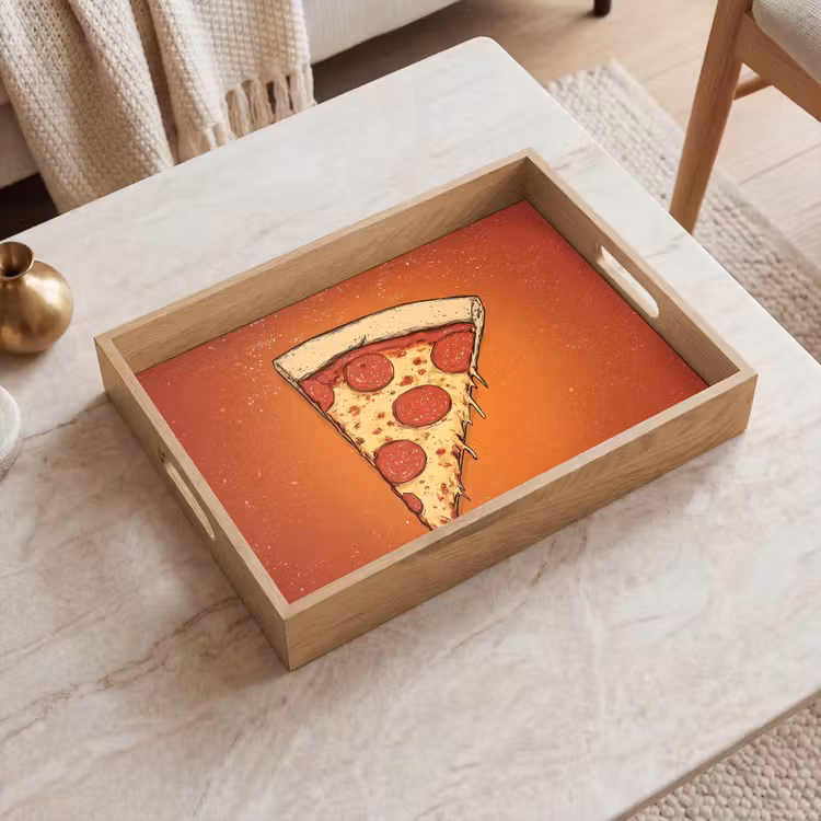 Tablett - Pizza - Käse - Rot - Peperoni — 2