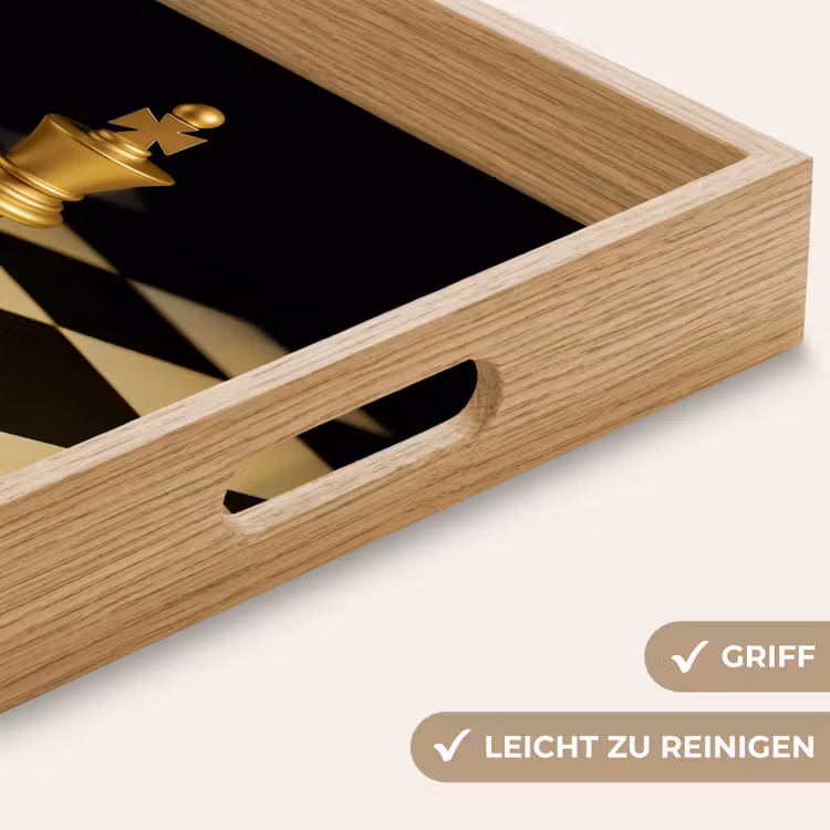 Tablett - Schachfigur - König - Schachbrett - Blockiert — 8