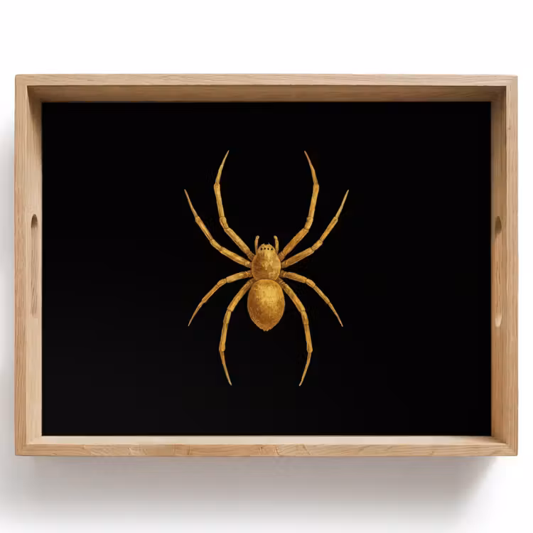 Tablett - Spinne - Gold - Minimalistisch - Beine — 1