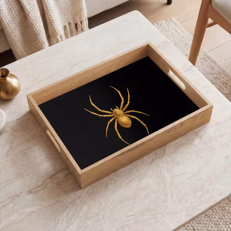 Tablett - Spinne - Gold - Minimalistisch - Beine — 2