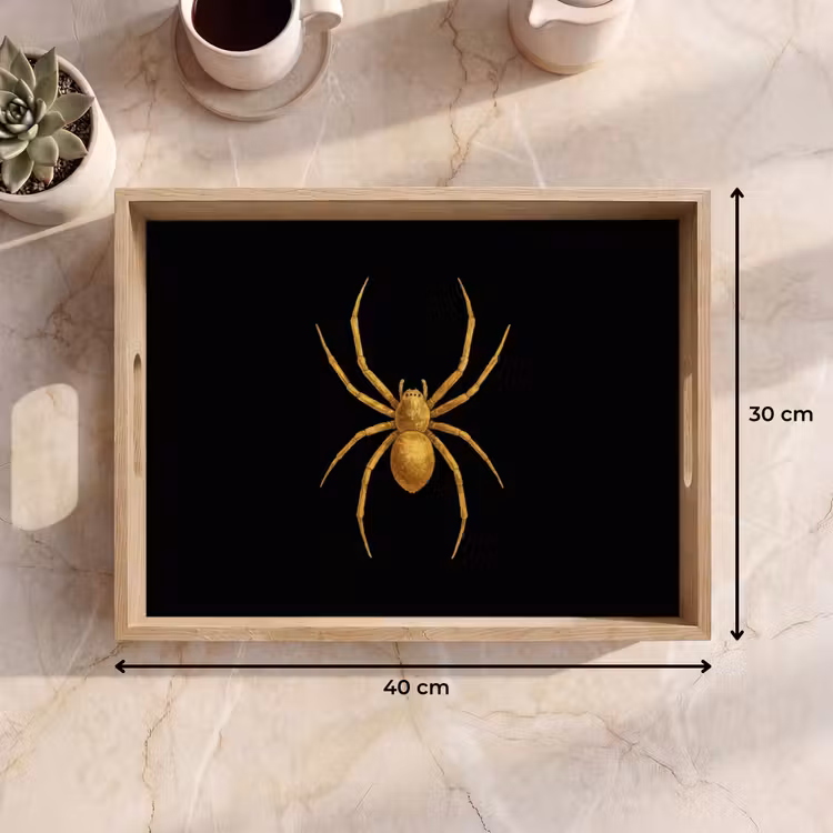 Tablett - Spinne - Gold - Minimalistisch - Beine — 7