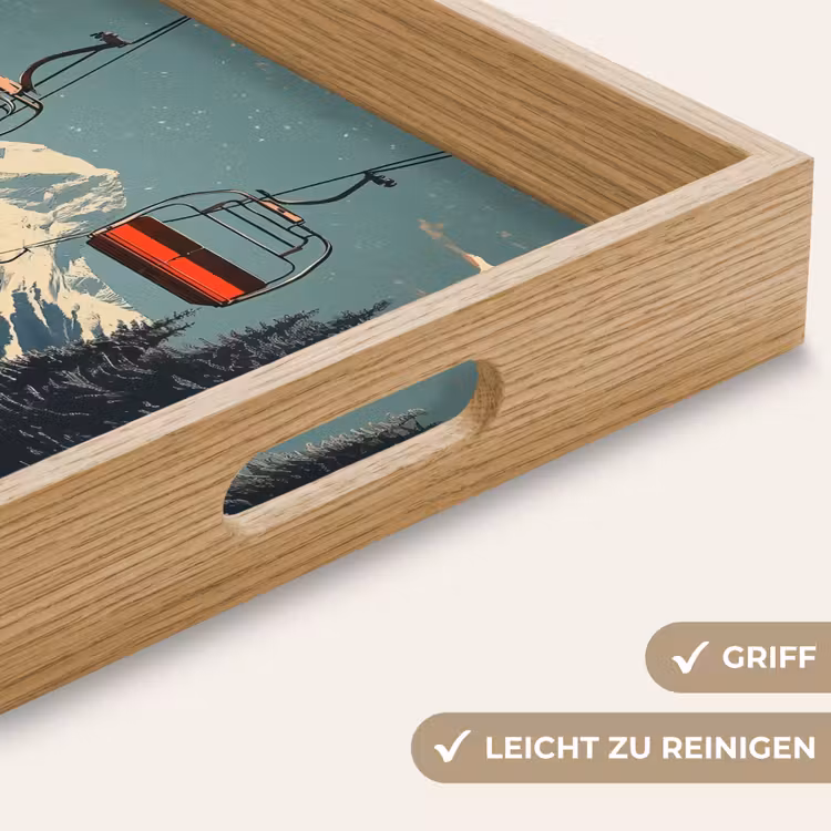 Tablett - Schnee - Skilift - Rot - Bäume — 8