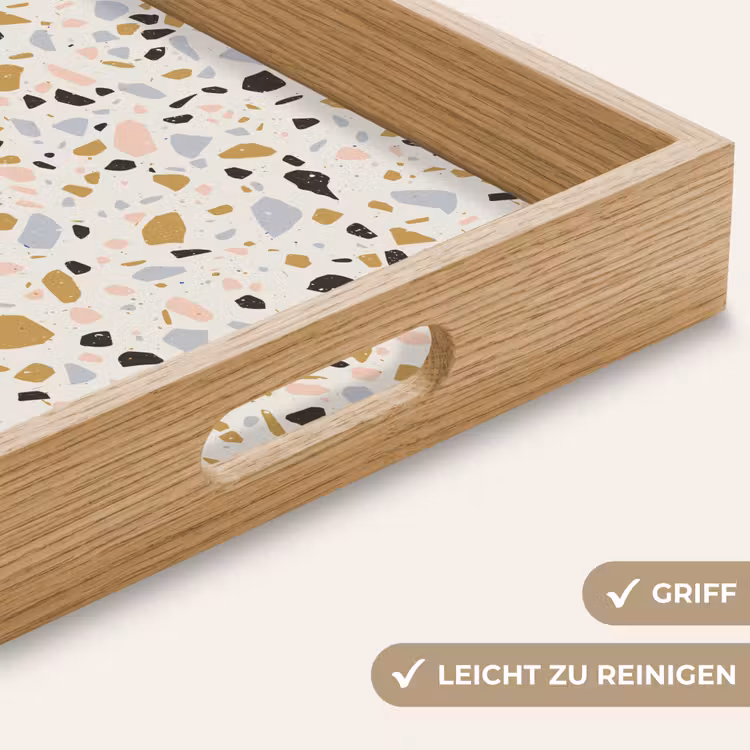 Tablett - Terrazzo - Muster - Neutral - Weich - Multi — 8