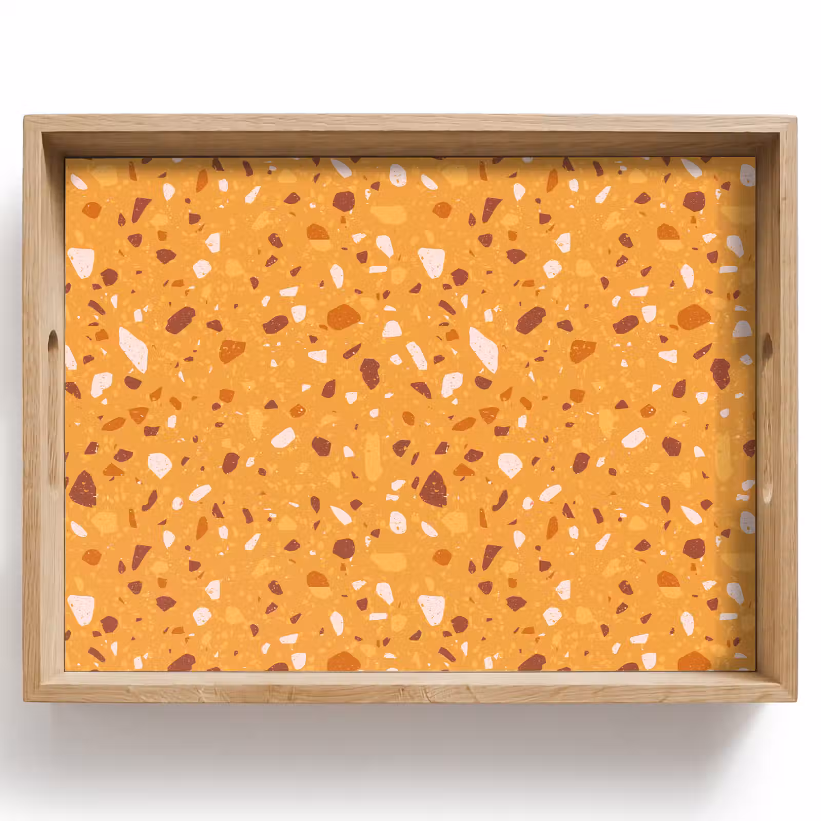 Tablett - Terrazzo - Muster - Ockergelb — 1
